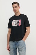 Bavlnené tričko PS Paul Smith pánske, čierna farba, s potlačou, M2R.220X.PP5122