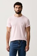 Tommy Hilfiger basic tričko pánské bavlněné s elastanem růžové MW0MW10800