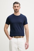 Tommy Hilfiger T-shirt basic męski bawełniany z elastanem granatowy MW0MW10800
