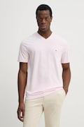 Bavlnené tričko Tommy Hilfiger pánske, ružová farba, jednofarebné, MW0MW39249