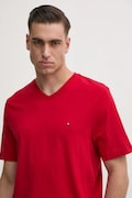 Bavlnené tričko Tommy Hilfiger pánske, červená farba, jednofarebný, MW0MW39249