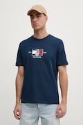 Tommy Hilfiger tricou din bumbac barbati, culoarea albastru marin, cu imprimeu, MW0MW38628