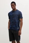 Tommy Hilfiger tricou din bumbac bărbați, culoarea bleumarin, cu imprimeu, MW0MW38933