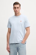 Tommy Hilfiger t-shirt bawełniany męski kolor niebieski z aplikacją MW0MW39256