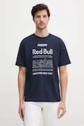 Red Bull Racing x Pepe Jeans t-shirt bawełniany RACING HISTORY TEE męski kolor granatowy z nadrukiem RM500020