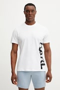 Bavlněné tričko Karl Lagerfeld bílá barva, s potiskem, A2M46038