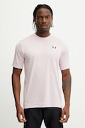 Under Armour t-shirt treningowy UA Tech Geotessa męski kolor różowy wzorzysty 1382182