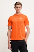 Under Armour t-shirt treningowy UA Tech Geotessa męski kolor pomarańczowy wzorzysty 1382182