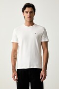Tommy Jeans T-shirt męski bawełniany 3-pack biały DM0DM21579