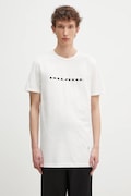 Rick Owens cotton t-shirt Level T men’s white color with a print DU01E3250.RNEP5P