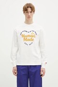 Bavlnené tričko s dlhým rukávom Human Made Graphic L/S T-Shirt biela farba, s potlačou, HM29CS019