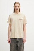 Kenzo t-shirt bawełniany męski kolor beżowy z aplikacją FF55TS5254SO.11