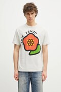 Kenzo t-shirt bawełniany męski kolor szary z nadrukiem FF55TS5304SG.93