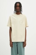 The North Face t-shirt in cotone Dome Relaxed Pocket uomo colore beige NF0A8C3P3X41