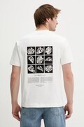 Marc O'Polo t-shirt bawełniany męski kolor biały wzorzysty 524206451260