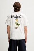 Βαμβακερό μπλουζάκι Human Made Knitted ανδρικό, χρώμα: άσπρο, HM29TE013