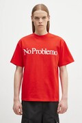 Бавовняна футболка No Problemo No Problemo SS Tee колір червоний з принтом NP6000203