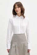 HUGO koszula The Fitted Shirt damska kolor biały slim z kołnierzykiem klasycznym 50554568