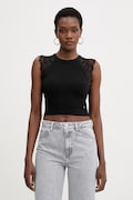 Guess crop top damski MILLIE czarny W6GZ01 Z0606