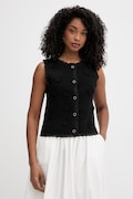 Morgan kamizelka damska z wiskozy czarna MFLEUR