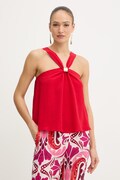 Morgan bluzka halter damska czerwona gładka OGALAN