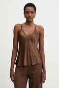 Haveone top damski z wiskozy brązowy gładki RWG-Q012