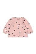 Konges Sløjd bluzka bawełniana dziecięca DREY SLIT BLOUSE GOTS kolor różowy wzorzysta KS104770