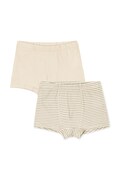 Konges Sløjd bokserki dziecięce BASIC 2 PACK BOY BOXERS GOTS 2-pack kolor beżowy KS104664