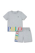 Polo Ralph Lauren dvodelna pižama otroška bombažna z elastanom siva 9P0287