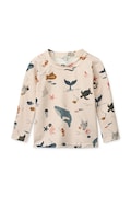 Liewood longsleeve kąpielowy dziecięcy Noah Printed Longsleeve Swim Tee beżowy LW19977