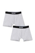 Otroške boksarice BOSS 2-pack siva barva, J52665