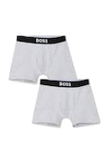 Otroške boksarice BOSS 2-pack siva barva, J52665