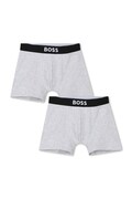 Otroške boksarice BOSS 2-pack siva barva, J52665
