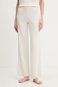 BOSS spodnji del pižame ženski z bombažem Cosy Waffle Pants bež 50557176