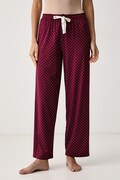 HUGO spodnie piżamowe damskie z modalem CASUAL PANTS czerwone 50556937