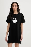 Karl Lagerfeld koszulka nocna IKON damska kolor czarny bawełniana B1W45003