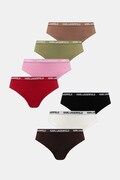 Karl Lagerfeld stringi damskie bawełniane z elastanem 7-pack czerwone B1W47016