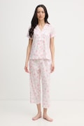 Lauren Ralph Lauren dvoudílné pyžamo dámské s bavlnou růžové ILN72512