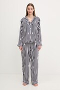 Pyžamo Dkny dámske, tmavomodrá farba, saténové, YI90099