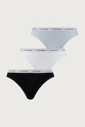 Calvin Klein Underwear figi damskie bawełniane z elastanem 3-pack niebieskie LV00QD5207