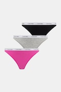 Calvin Klein Underwear tangá dámske bavlnené s elastanom 3-pack fialové LV00QD5209