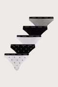 Calvin Klein Underwear stringi damskie z bawełną 7-pack szare LV00QD5319