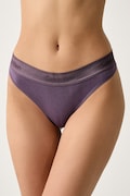 Calvin Klein Underwear tangá dámske s bavlnou fialové LV00QF8826