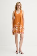 Twinset sukienka plażowa damska pomarańczowa 261LB2KBB