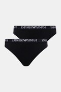 Emporio Armani Underwear figi damskie z bawełną 2-pack czarne EW000403 AF13033