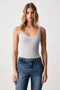 United Colors of Benetton body dámské s bavlnou šedé 3ZQM1B008