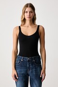 United Colors of Benetton body dámské s bavlnou černé 3ZQM1B008