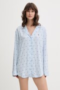Tommy Hilfiger koszula piżamowa damska z wiskozą niebieska UW0UW06243