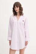 Tommy Hilfiger pidžama košulja ženska od pamuka roza UW0UW06549