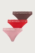 Tommy Hilfiger stringi damskie bawełniane z elastanem różowe UW0UW06337